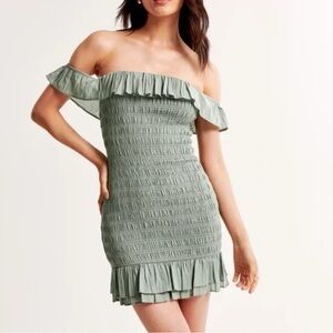 Abercrombie & Fitch Strapless Sage Dress size LT